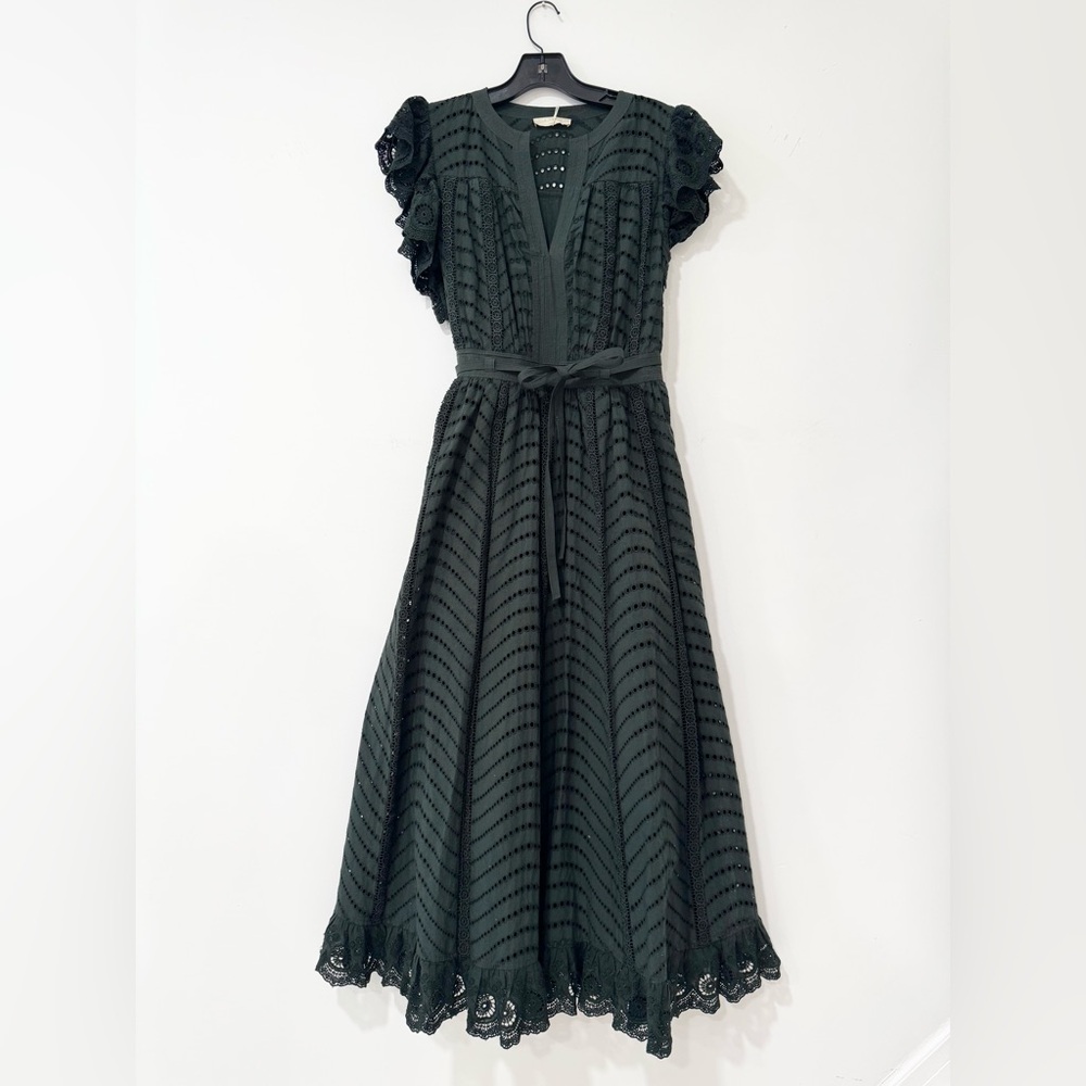 ULLA JOHNSON Olga broderie anglaise cotton midi dress - Picture 4 of 12